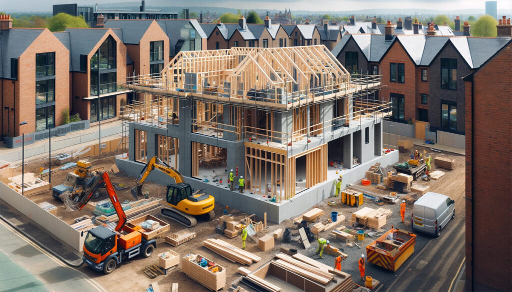 A house in Manchester being custom built