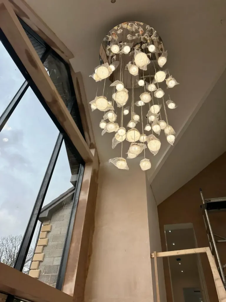 Luxury large light fitting in Manchester electrical works